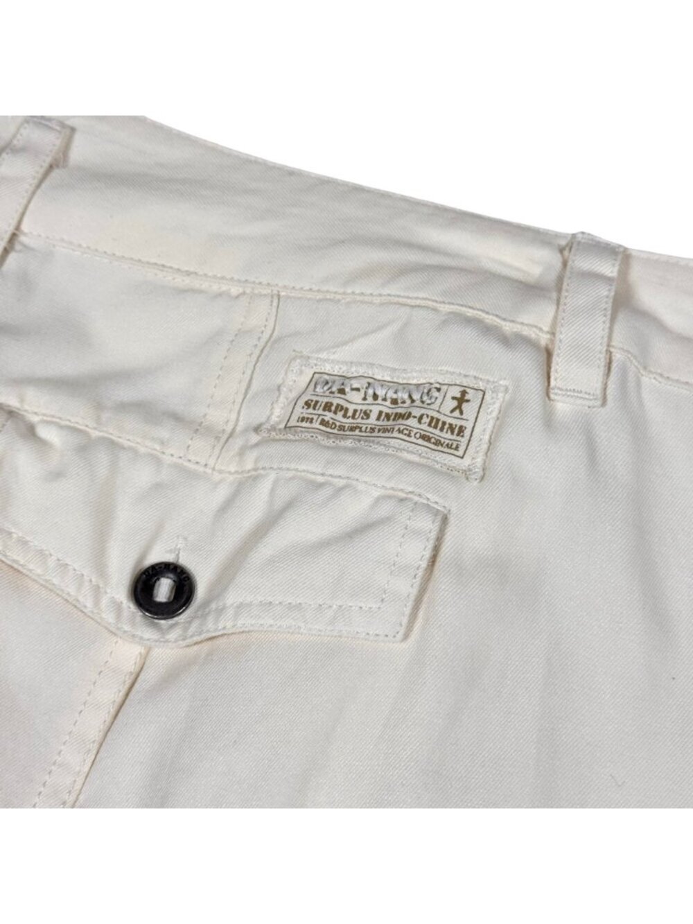 NWT Vintage Y2K Da-Nang Capri Pants Sz L Ivory Silk Cotton Blend Rare - Picture 6 of 16